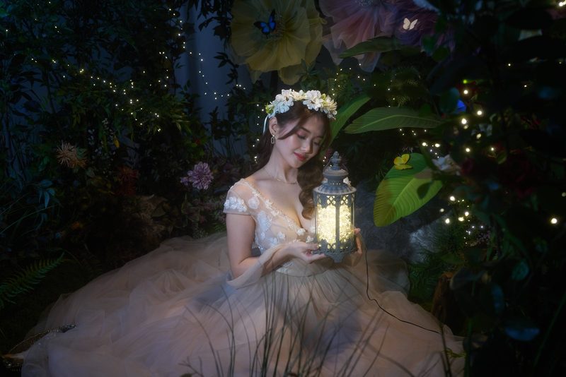 Korean-style photoshoot set at Cielo Studio Makati — soft, romantic, cinematic