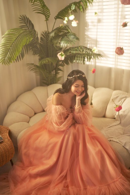 Flower Rainfall birthday photoshoot concept sample at Cielo Studio Makati
