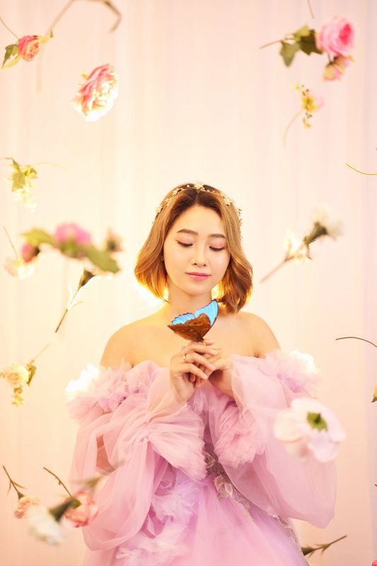 Flower Rainfall birthday photoshoot concept sample at Cielo Studio Makati