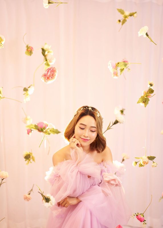 Flower Rainfall birthday photoshoot concept sample at Cielo Studio Makati