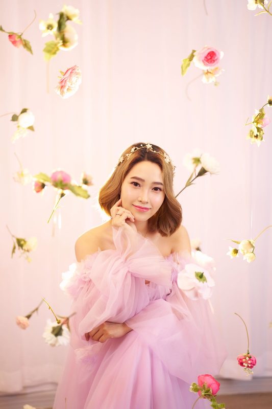 Flower Rainfall birthday photoshoot concept sample at Cielo Studio Makati