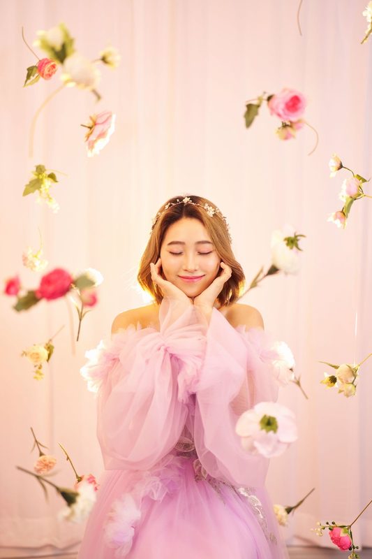 Flower Rainfall birthday photoshoot concept sample at Cielo Studio Makati